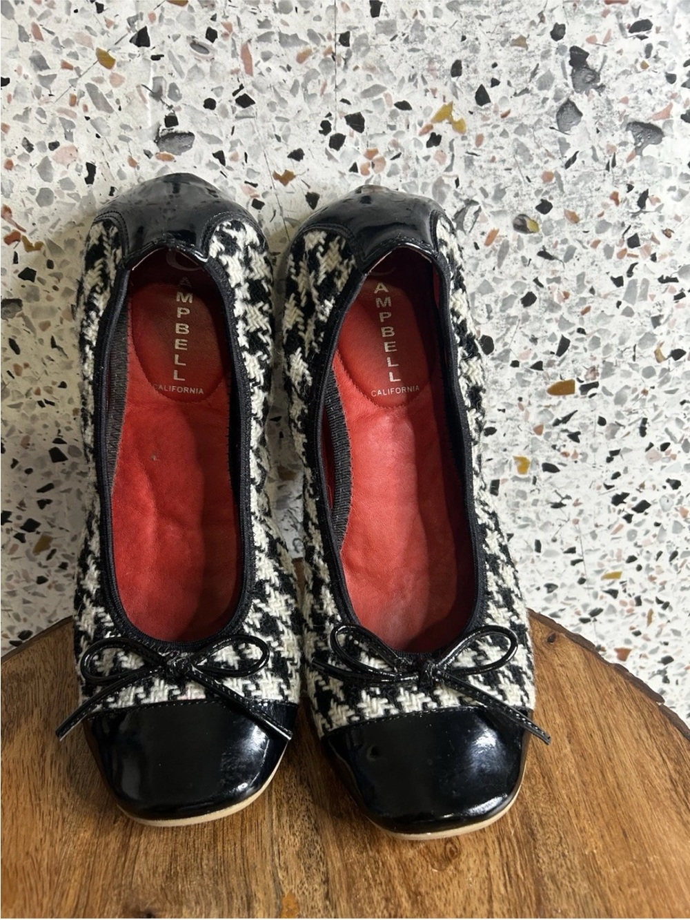 Jeffrey Campbell Houndstooth Ballet Flats Women’s Size 8.5